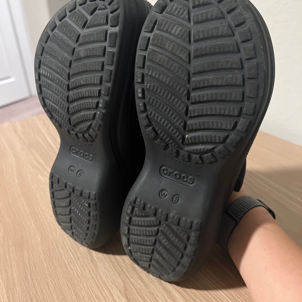 CROCS Platform Clogs in Black - Picture 6 of 6